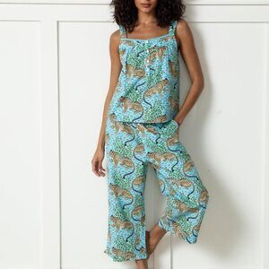 Printfresh Maximalist Organic Cotton Cheetah Feminine Lightweight Pajama Set